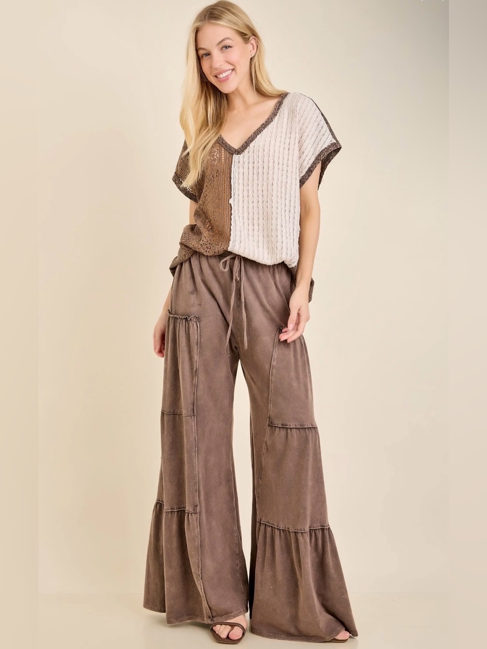 NWT - Gypsy Soul - Tiered Wide Leg Pants
